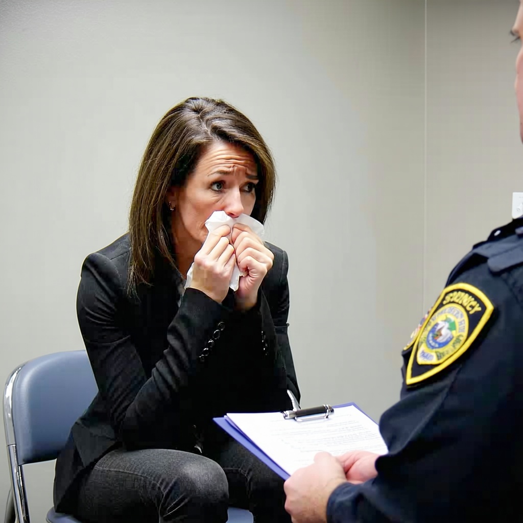 Une femme victime de violences volontaires vient déposer plainte au commissariat